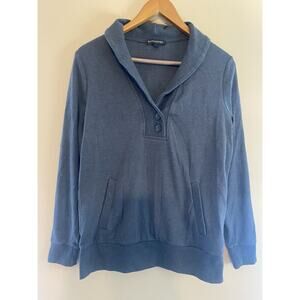 Banana Republic Women’s Pullover Collared Vneck Sweater Gray Size Medium